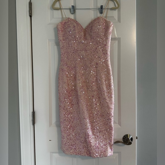 Viero Bridal Sparkly light pink dress size 2 - Picture 1 of 7